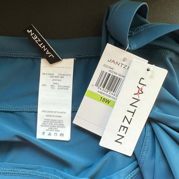 NWT Jantzen Rockin Moroccan Blue Swim Skirt – Size 18W - Picture 3 of 5